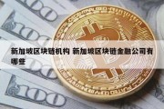 新加坡区块链机构 新加坡区块链金融公司有哪些